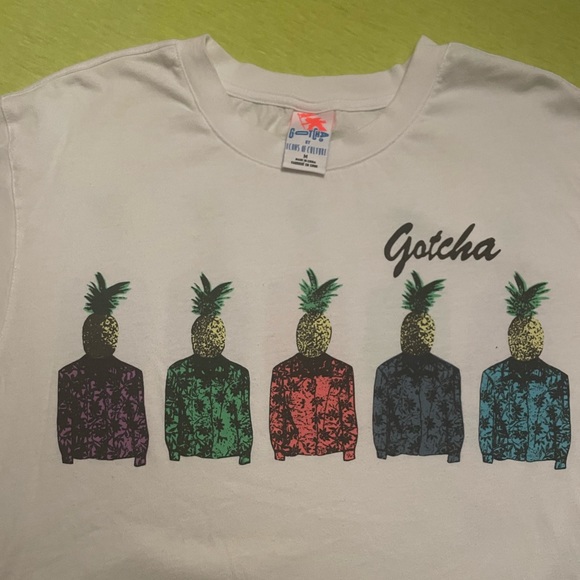 COPY - *LikeNew* Gotcha Pineapple Head White
Crop Long Sleeve T-Shirt Medium Zu… - Picture 2 of 8